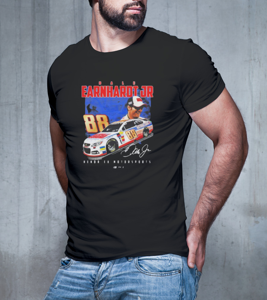 Dale Earnhardt Jr 88 National Guard Hendrick Motorsports Signature Car T-Shirt