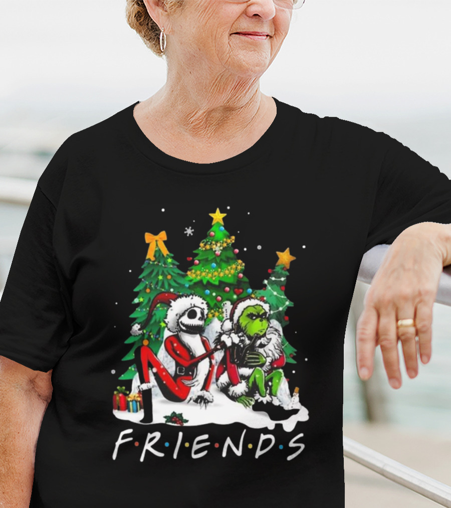 Friends Grinch Christmas Jack Santa Tree T-Shirt