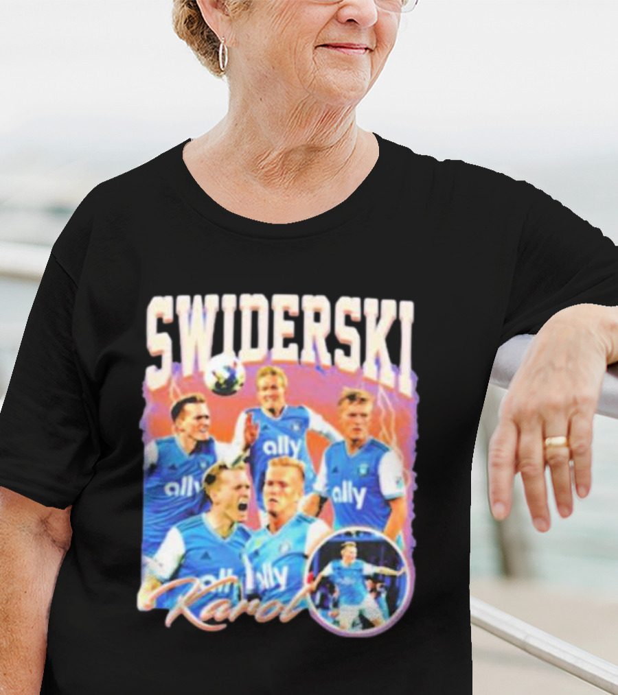Karol Swiderski Ally Soccer Celebration Montage T-Shirt