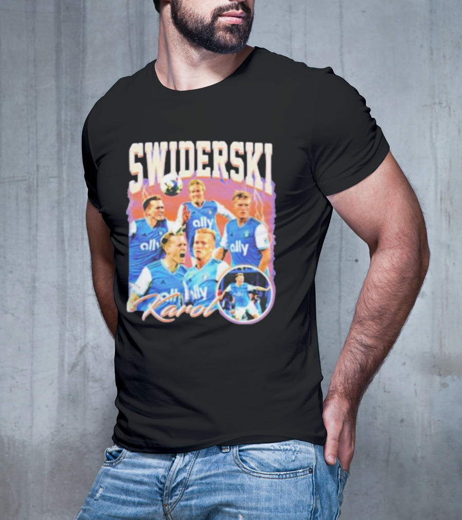 Karol Swiderski Ally Soccer Celebration Montage T-Shirt