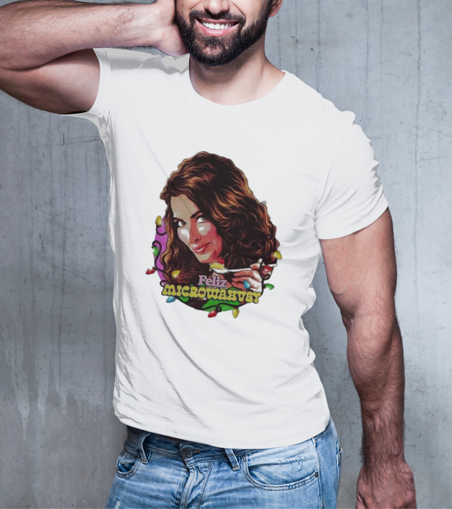 Feliz Microwavery Nordacious Holiday Lights T-Shirt