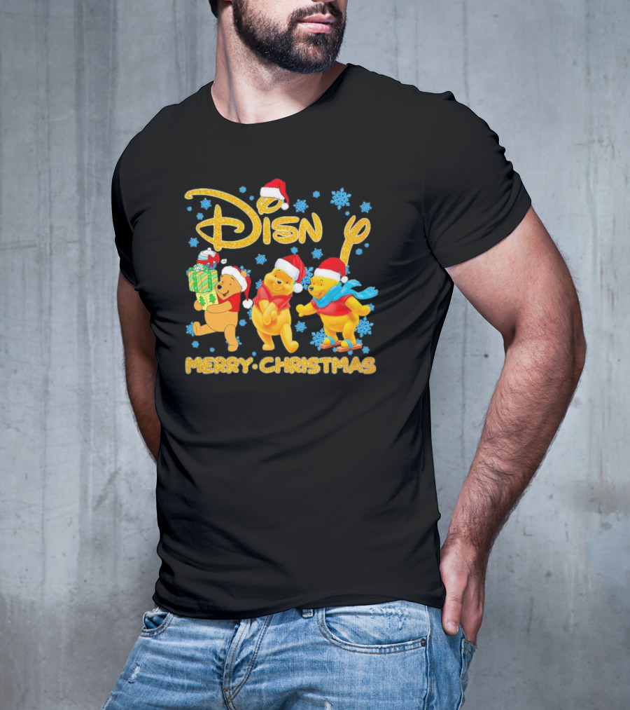 Disney Winnie-the-Pooh Santa Merry Christmas T-Shirt