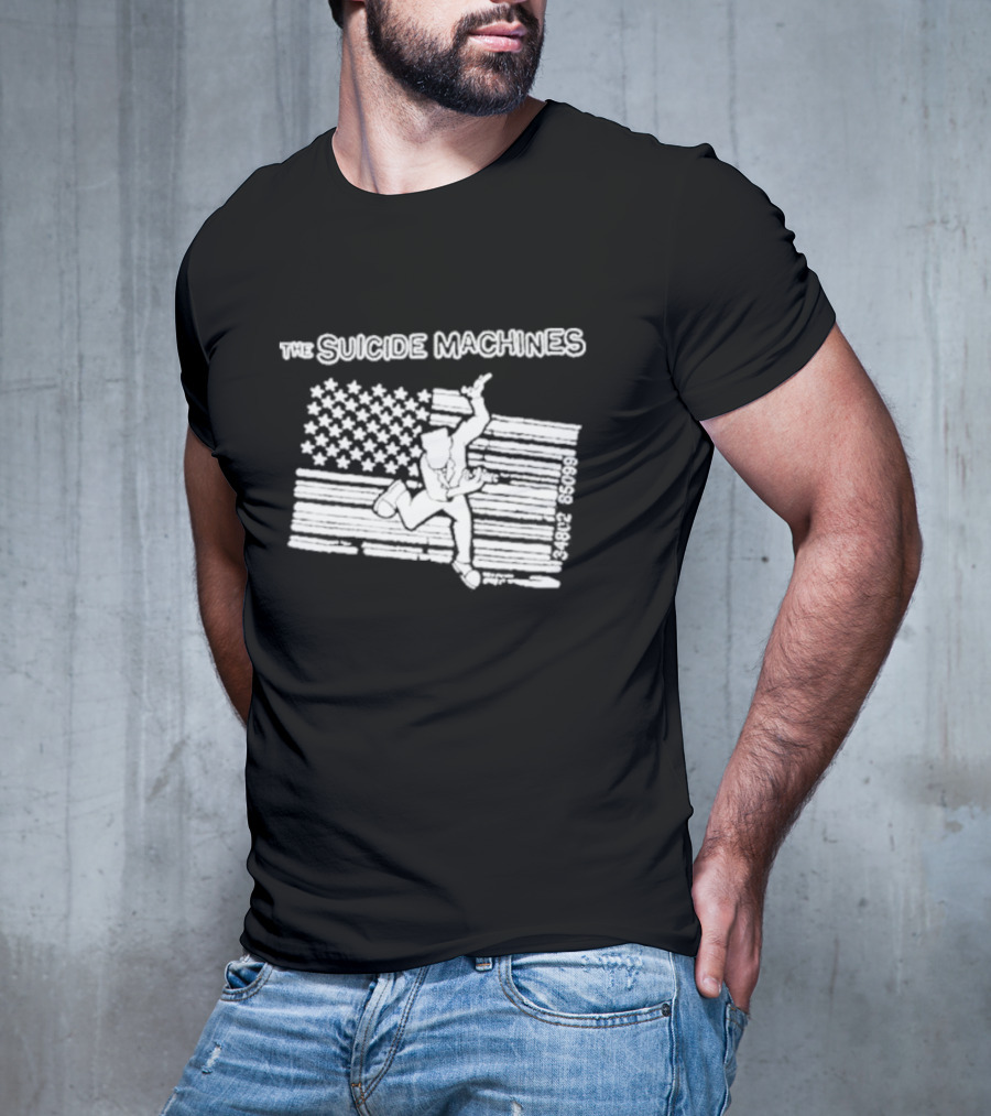 The Suicide Machines Barcode Flag Design Tsmdetroit 43828 60999 T-Shirt