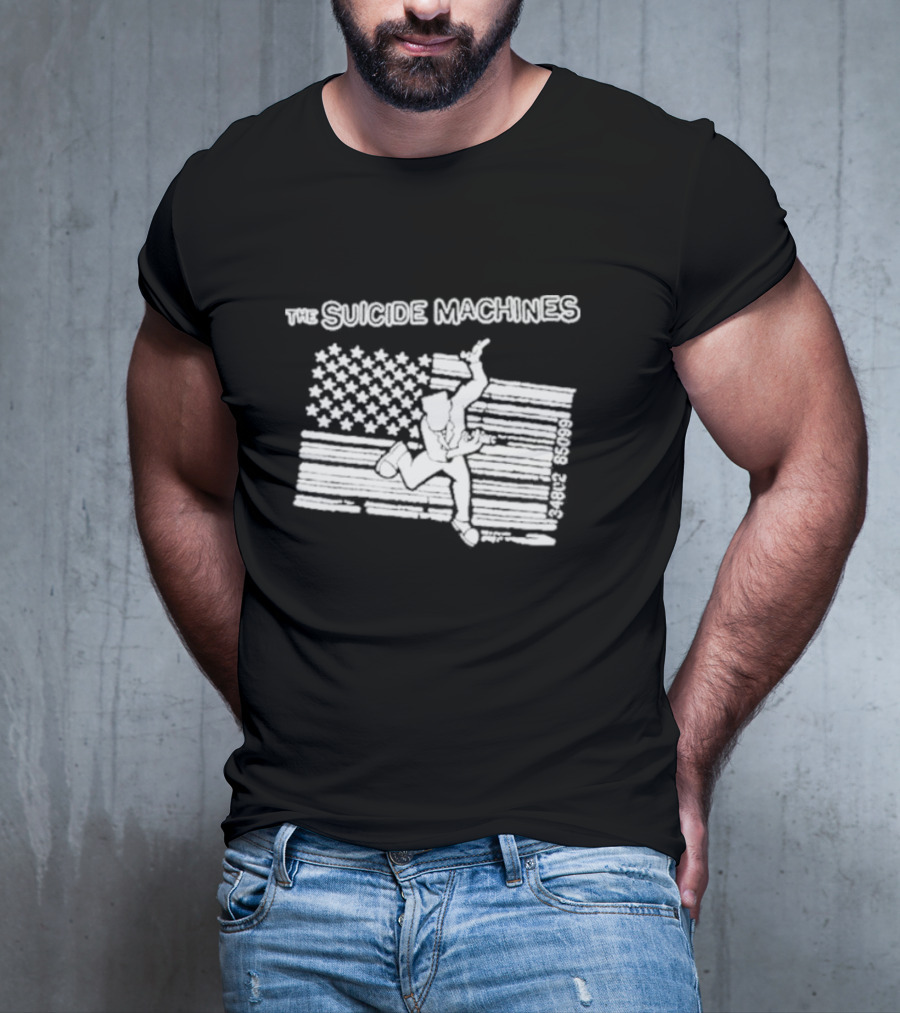 The Suicide Machines Barcode Flag Design Tsmdetroit 43828 60999 T-Shirt