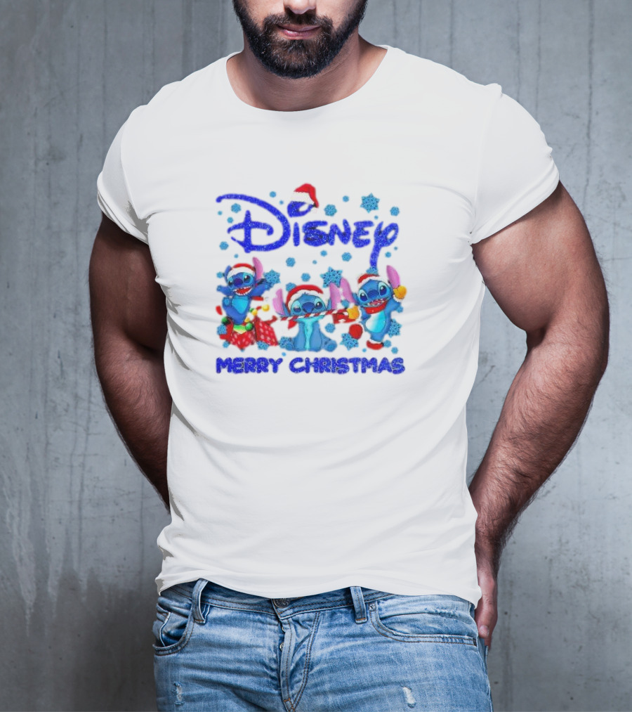 Disney Santa Stitch Merry Christmas T-Shirt
