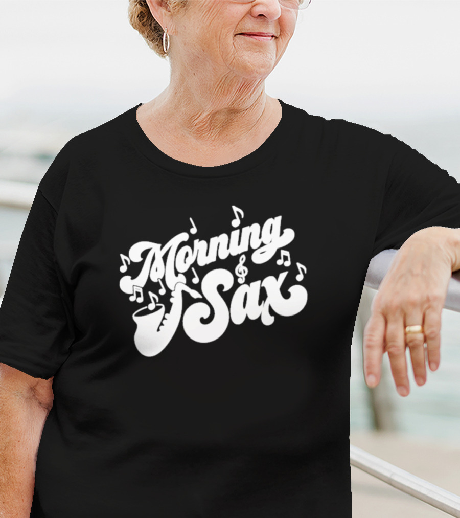 Morning Sax Boxyfresh Musical Notes T-Shirt