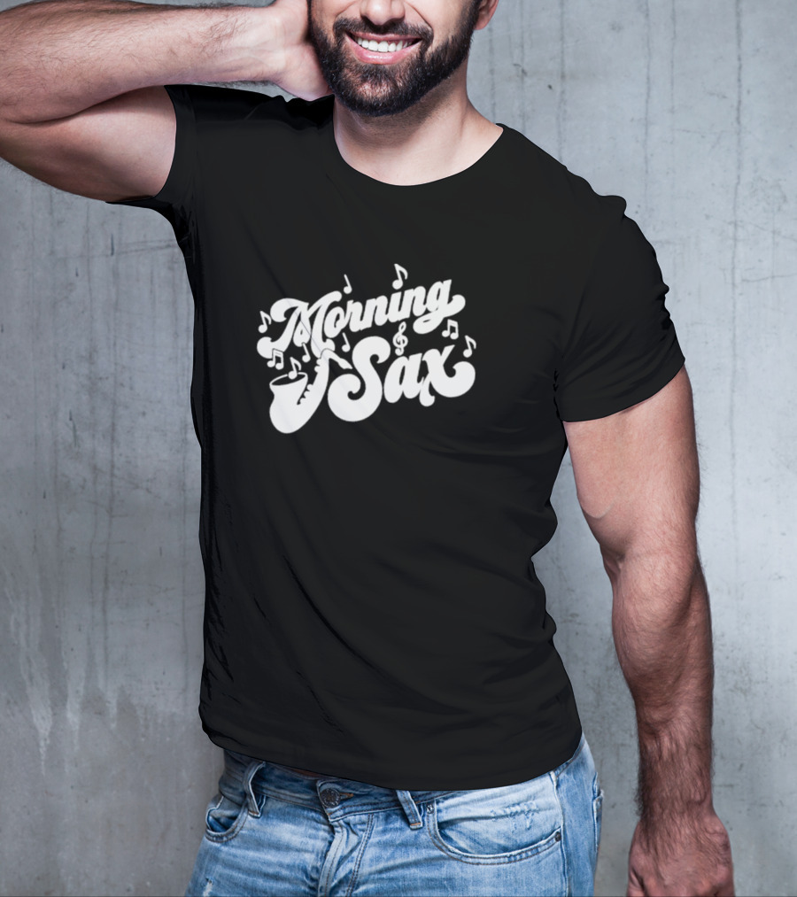 Morning Sax Boxyfresh Musical Notes T-Shirt