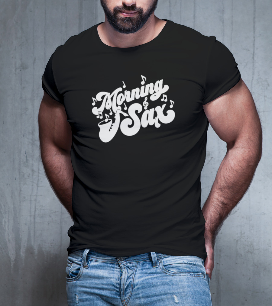 Morning Sax Boxyfresh Musical Notes T-Shirt