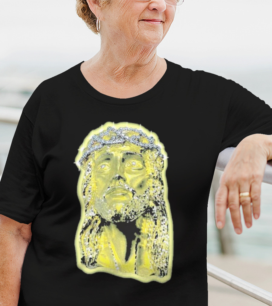 Jesus Piece Gold Diamond Crown Of Thorns Iconic Christian T-Shirt