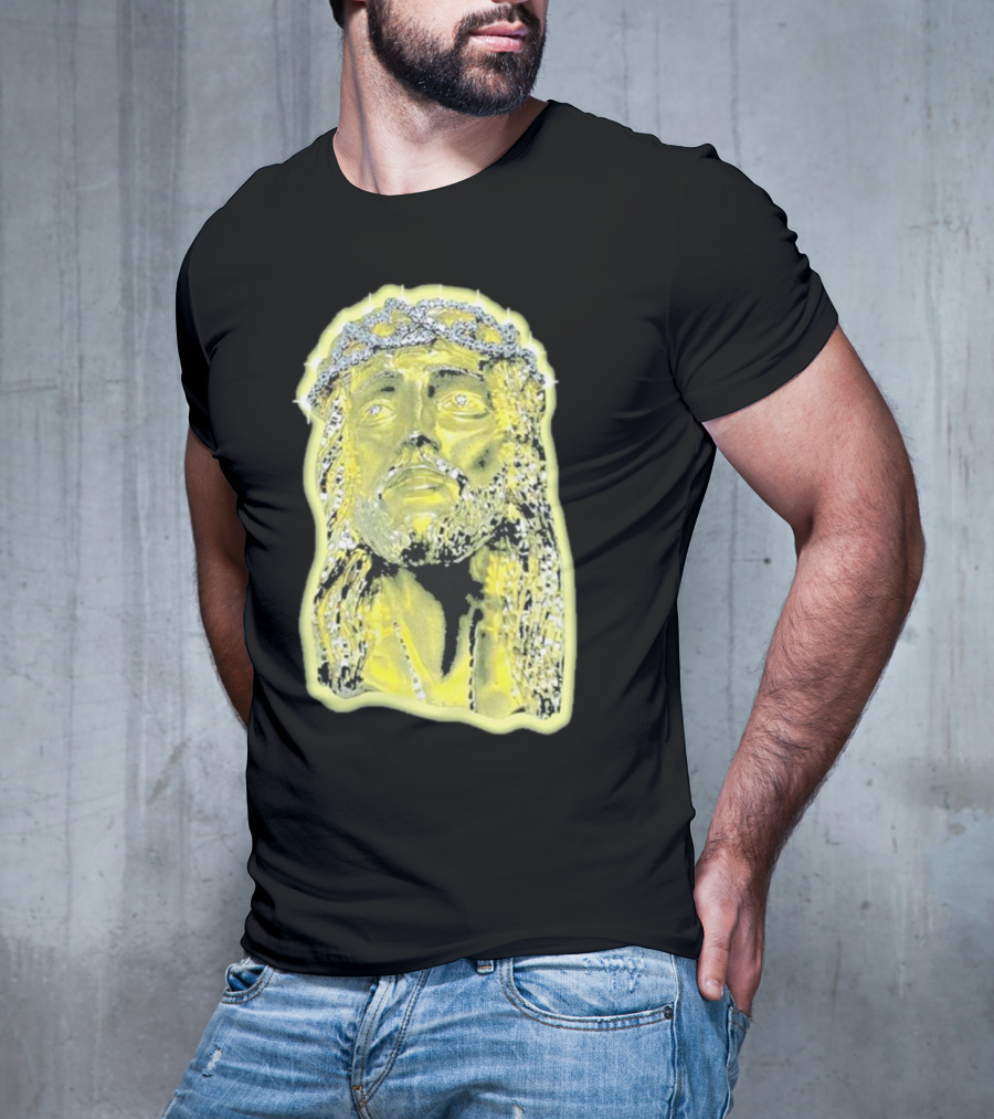 Jesus Piece Gold Diamond Crown Of Thorns Iconic Christian T-Shirt