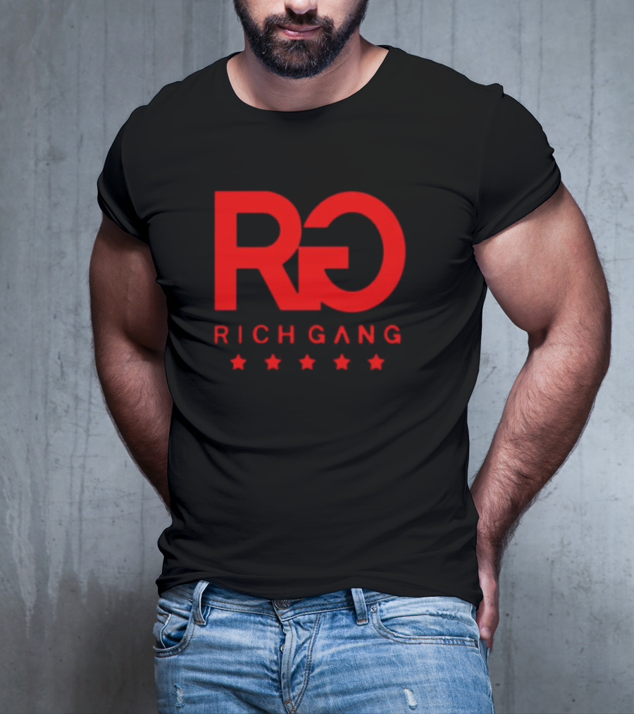 Rich Gang Logo RG Five Stars T-Shirt