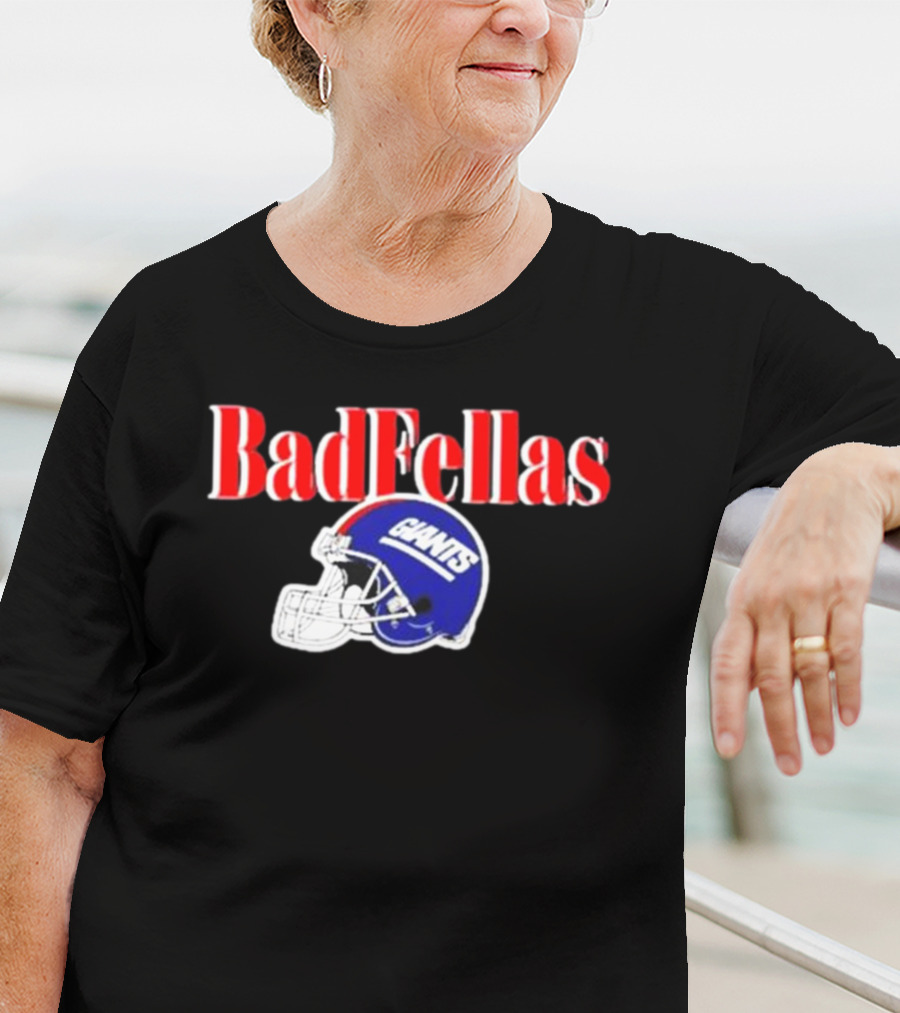 BadFellas Giants Football Helmet T-Shirt