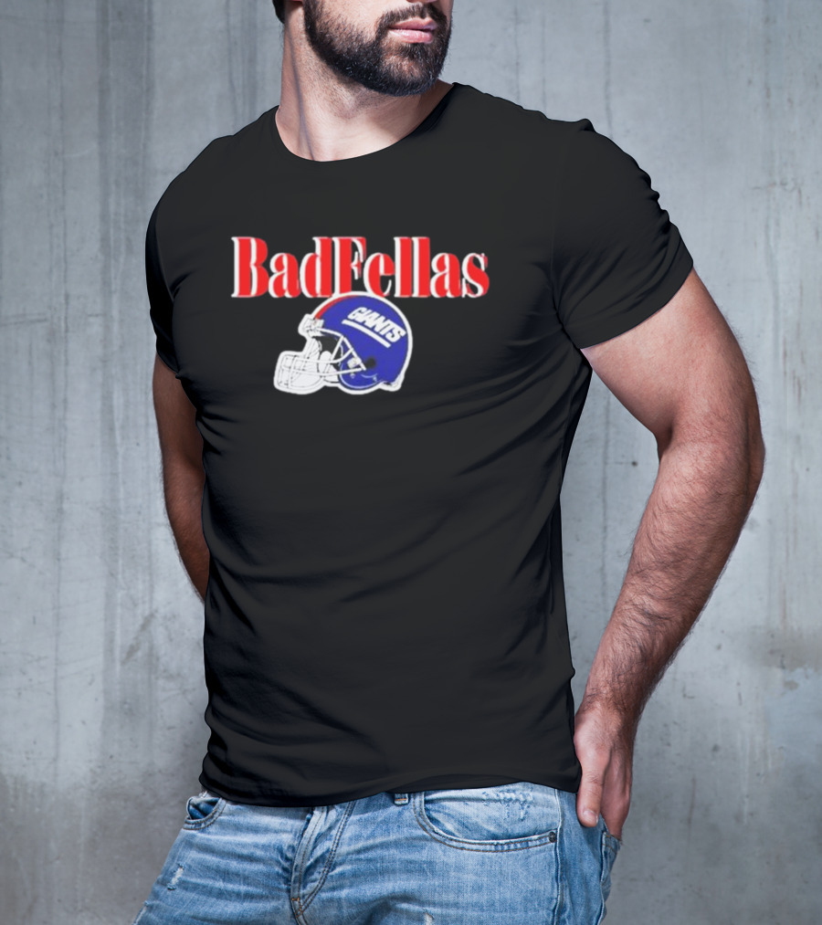 BadFellas Giants Football Helmet T-Shirt