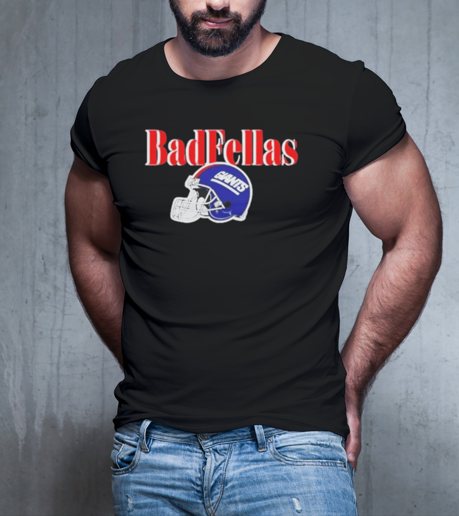 BadFellas Giants Football Helmet T-Shirt
