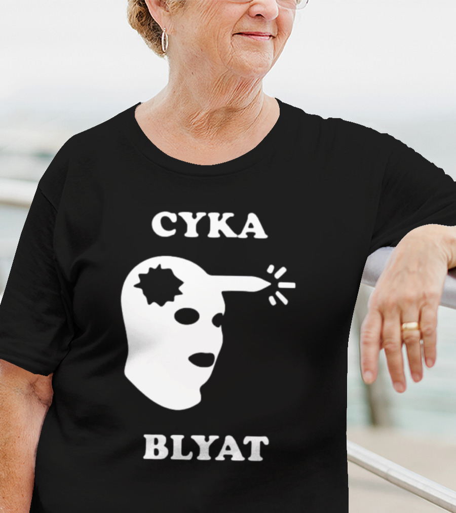 CYKA BLYAT Mask Bullet Headshot T-Shirt