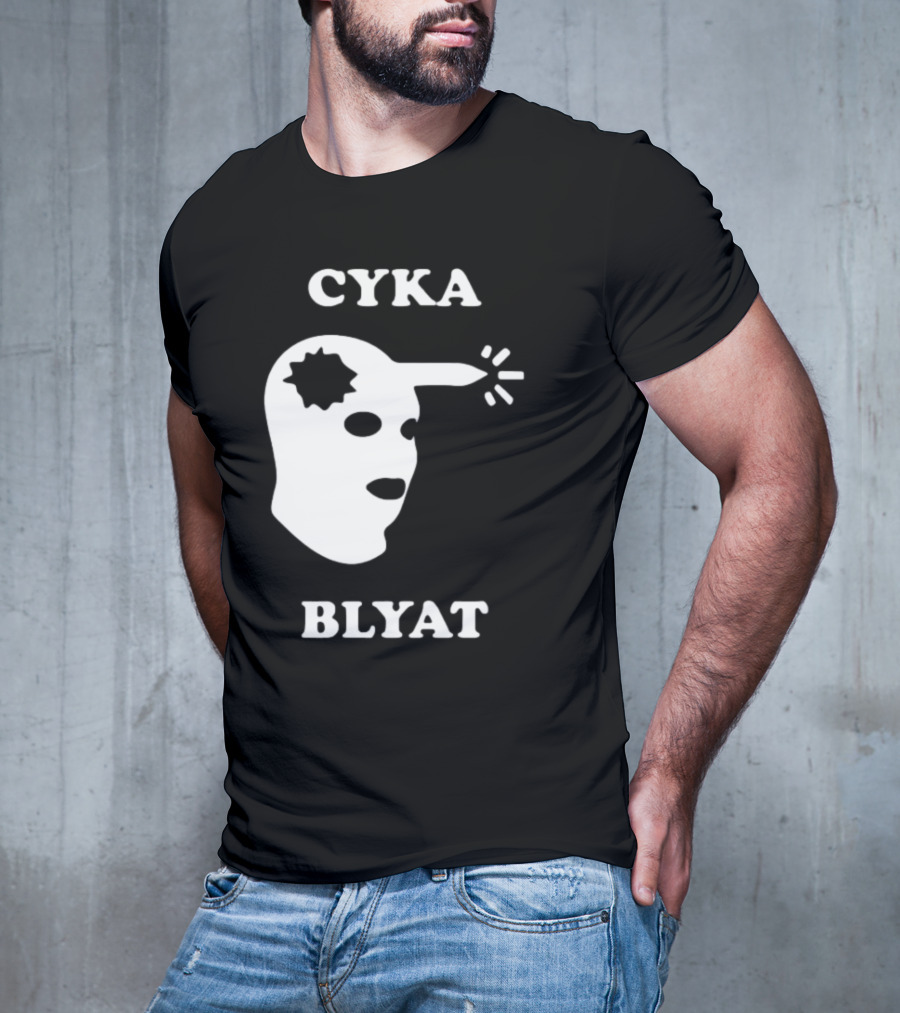 CYKA BLYAT Mask Bullet Headshot T-Shirt