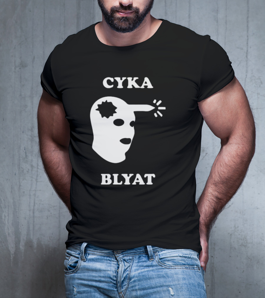 CYKA BLYAT Mask Bullet Headshot T-Shirt