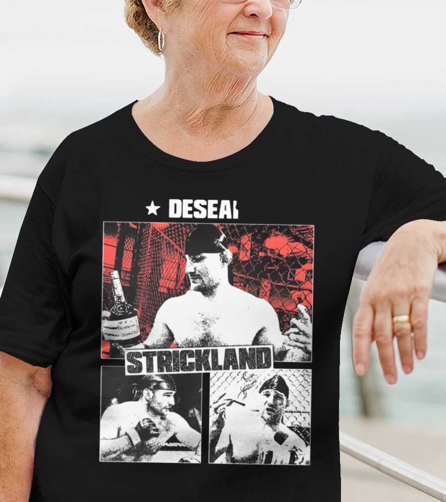 Desean Strickland Cage Fighter Portrait Montage T-Shirt