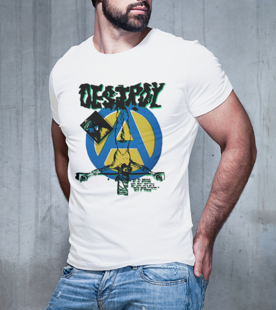 Destroy Anarchy Jesus Seditionaries Fashion Vintage Icon Punk Aesthetic T-Shirt
