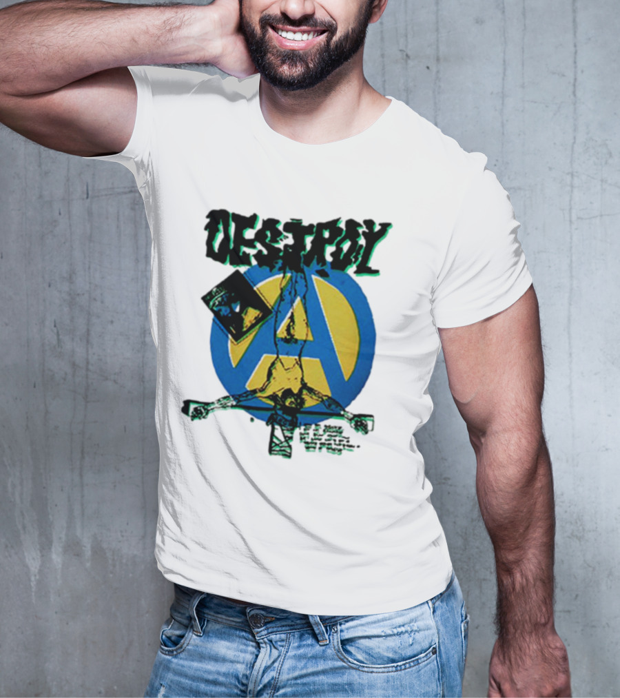Destroy Anarchy Jesus Seditionaries Fashion Vintage Icon Punk Aesthetic T-Shirt