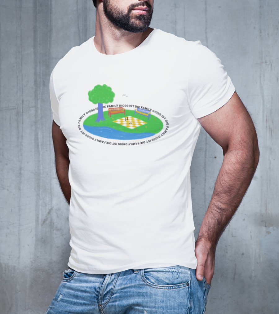 1099 Chess Picnic Park Scene T-Shirt