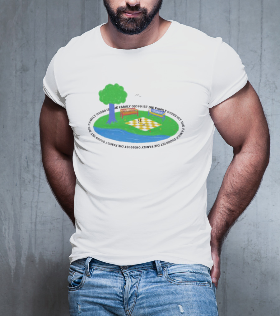 1099 Chess Picnic Park Scene T-Shirt