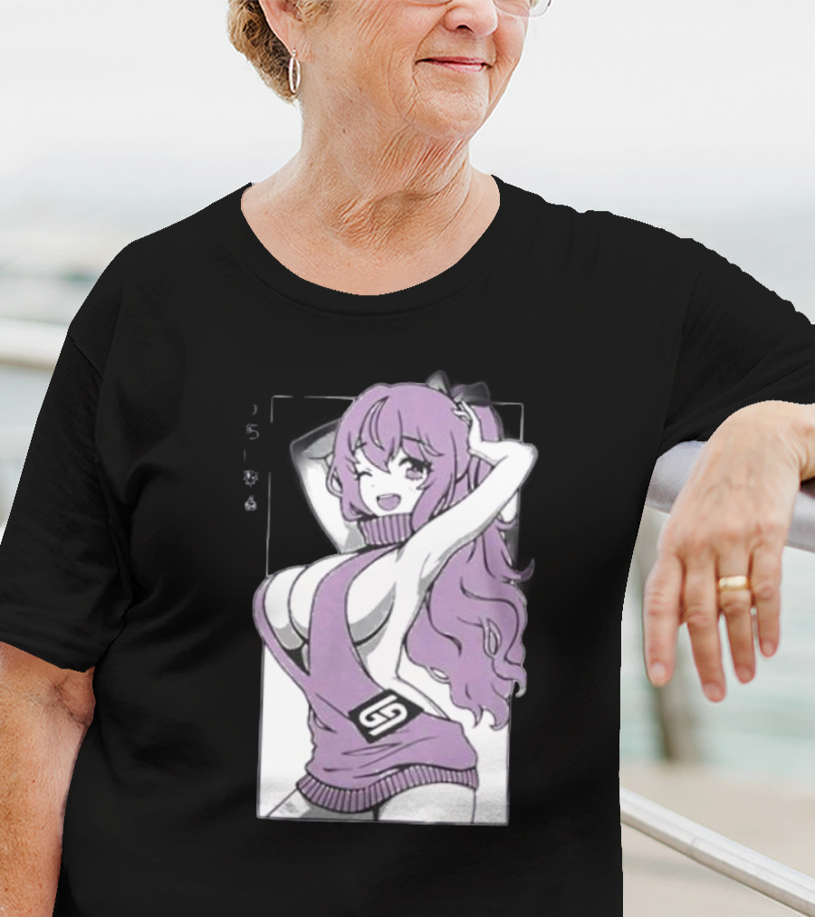 GamerSupps Waifu Purple Anime Character T-Shirt
