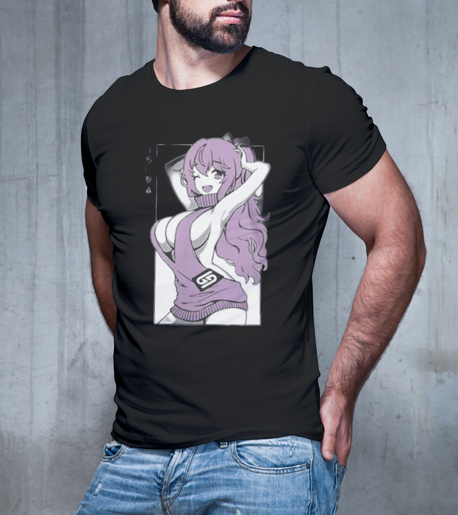 GamerSupps Waifu Purple Anime Character T-Shirt