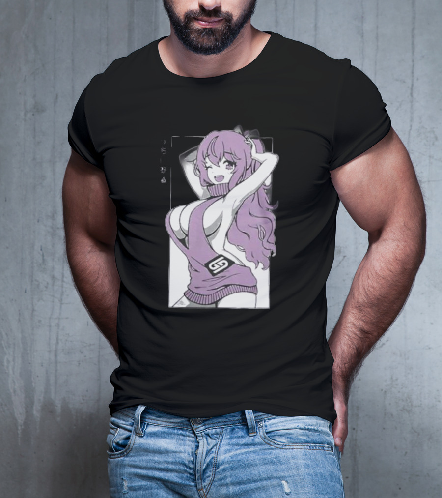 GamerSupps Waifu Purple Anime Character T-Shirt