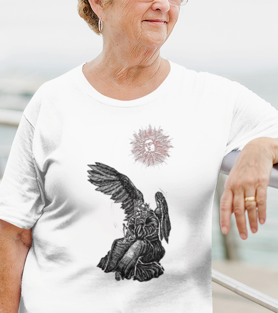 Angel And Skull Sun By Micah Ulrich T-Shirt