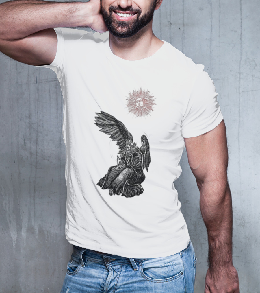 Angel And Skull Sun By Micah Ulrich T-Shirt