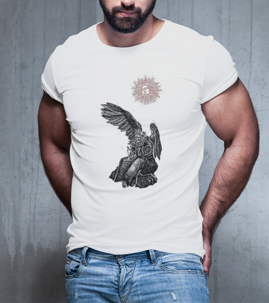 Angel And Skull Sun By Micah Ulrich T-Shirt