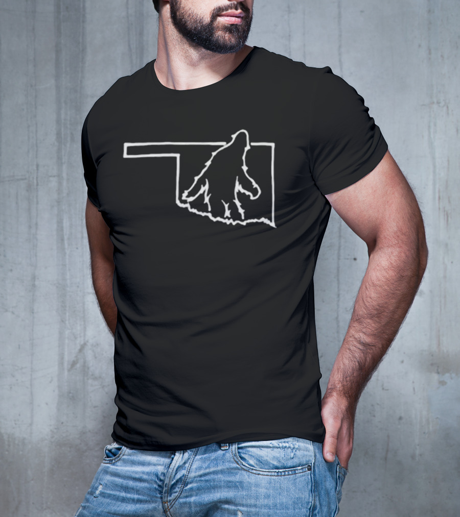 Reservation Dogs Bigfoot Oklahoma Outline Cheese Lane Factor T-Shirt