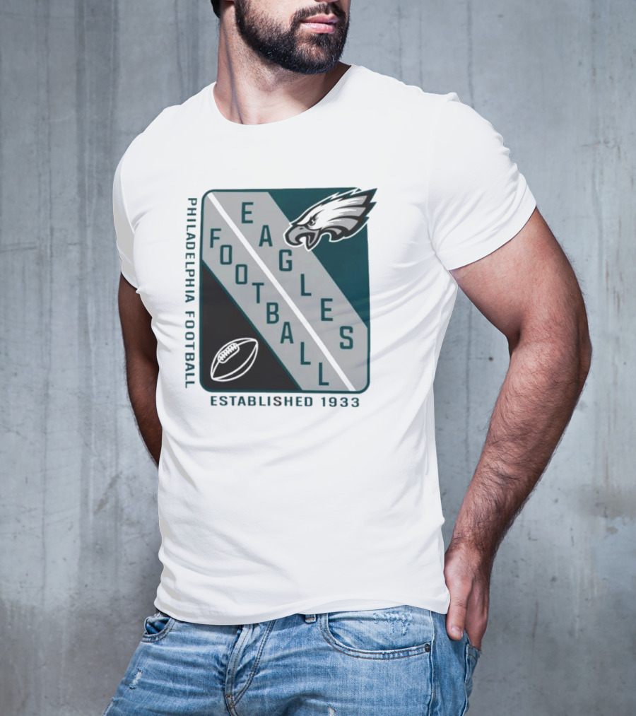 Philadelphia Football Eagles Established 1933 Shield Starter Football T-Shirt