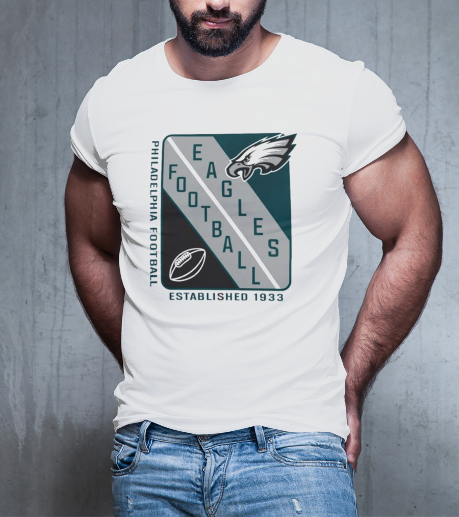 Philadelphia Football Eagles Established 1933 Shield Starter Football T-Shirt