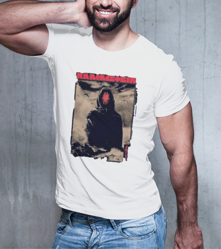Rammstein Zeithuter Hooded Figure In Stormy Seascape With Birds T-Shirt