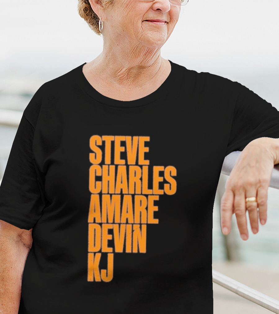 Steve Charles Amare Devin KJ Basketball Legends T-Shirt