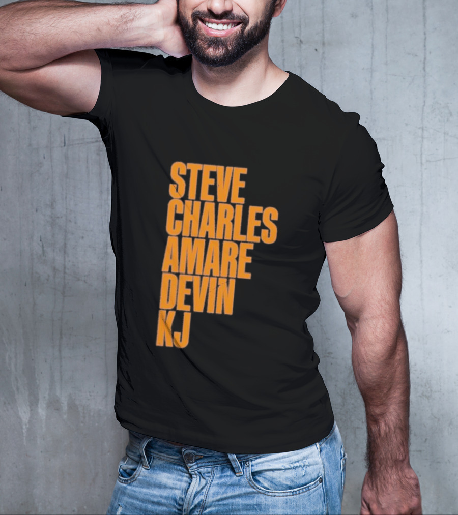 Steve Charles Amare Devin KJ Basketball Legends T-Shirt