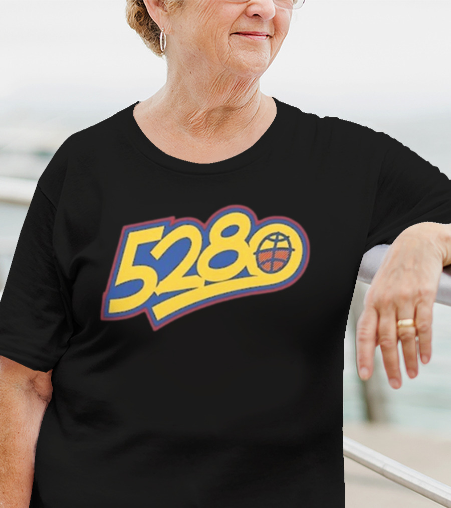 5280 Denver Colorado Basketball Theme T-Shirt