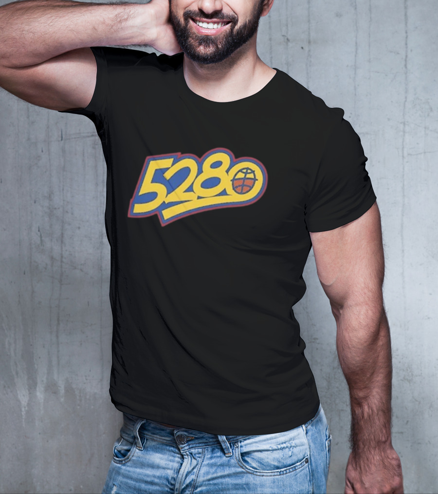 5280 Denver Colorado Basketball Theme T-Shirt