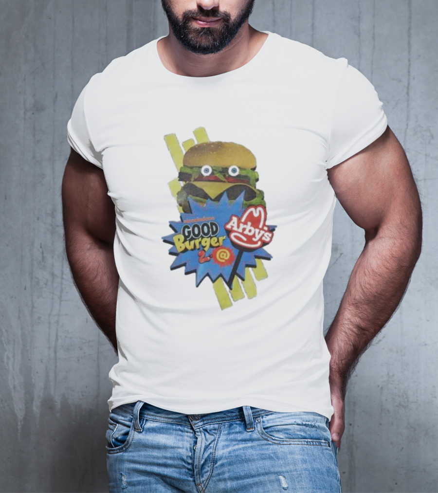 Nickelodeon Good Burger 2 Arby’s Burger And Logo Combo T-Shirt