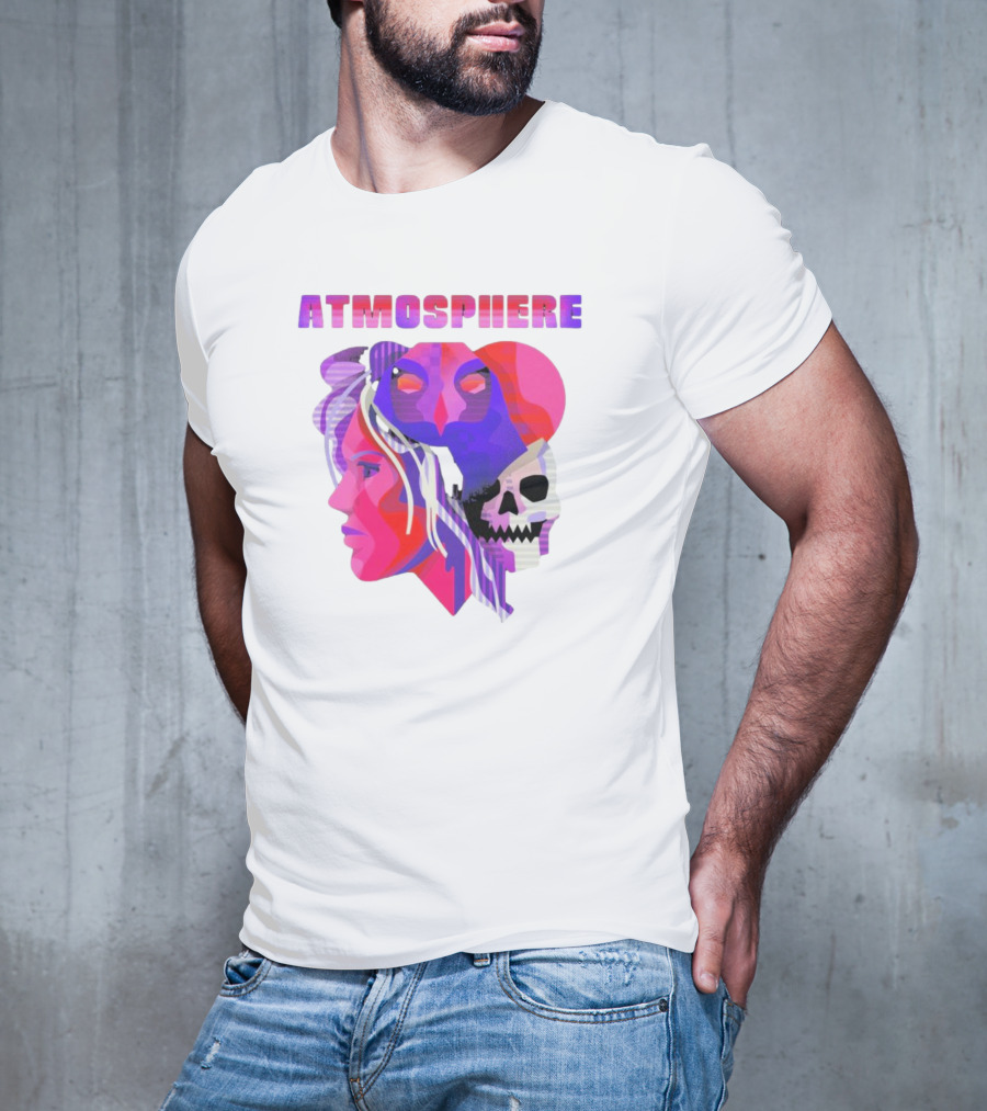 Atmosphere TDBH Colorful Faces And Skull T-Shirt