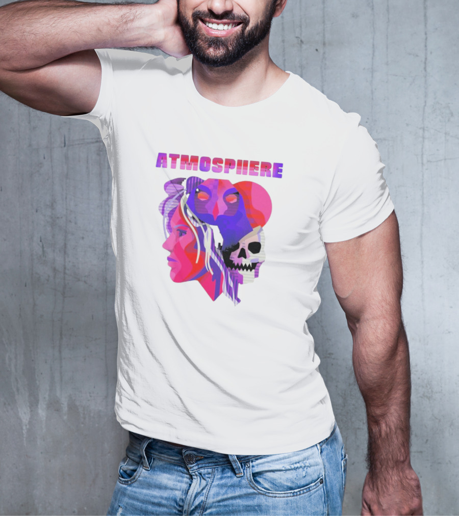 Atmosphere TDBH Colorful Faces And Skull T-Shirt