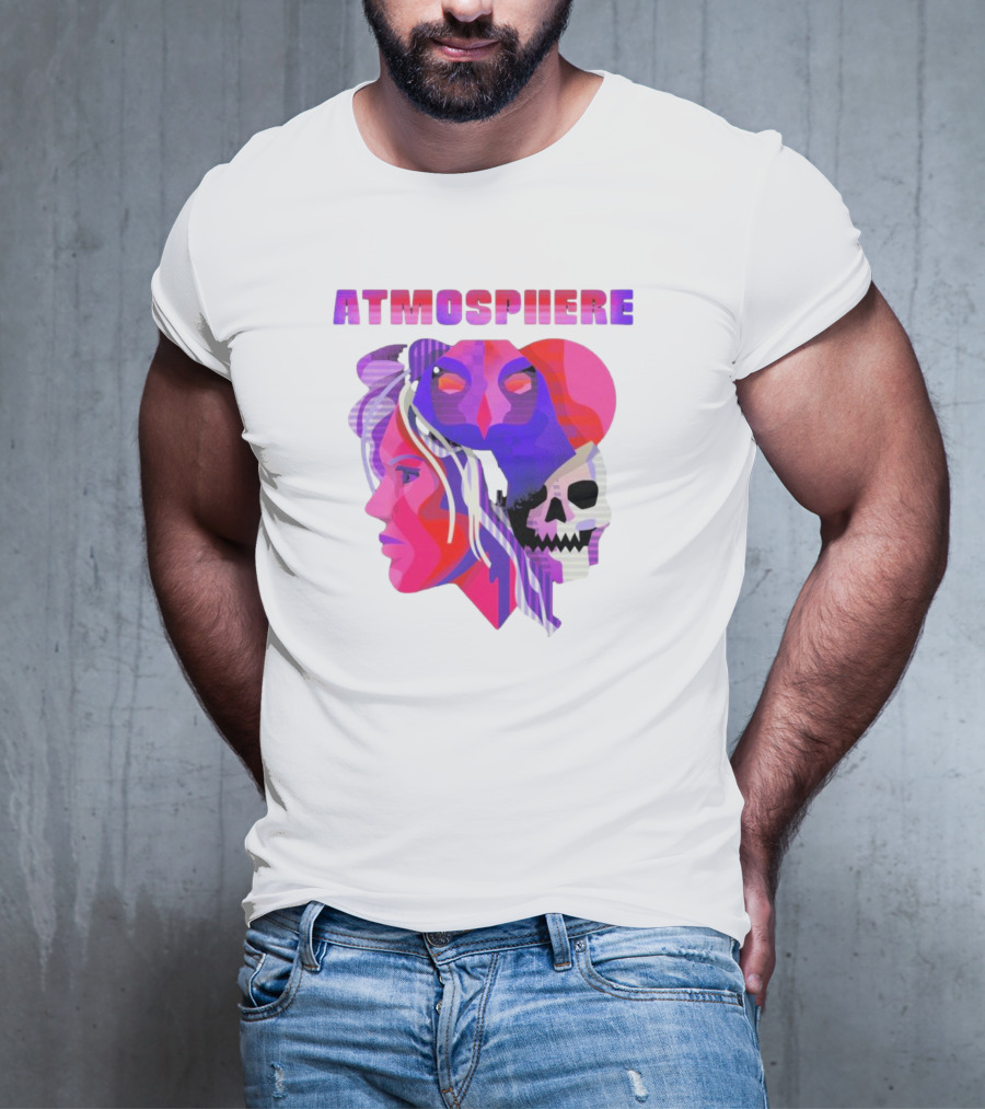 Atmosphere TDBH Colorful Faces And Skull T-Shirt