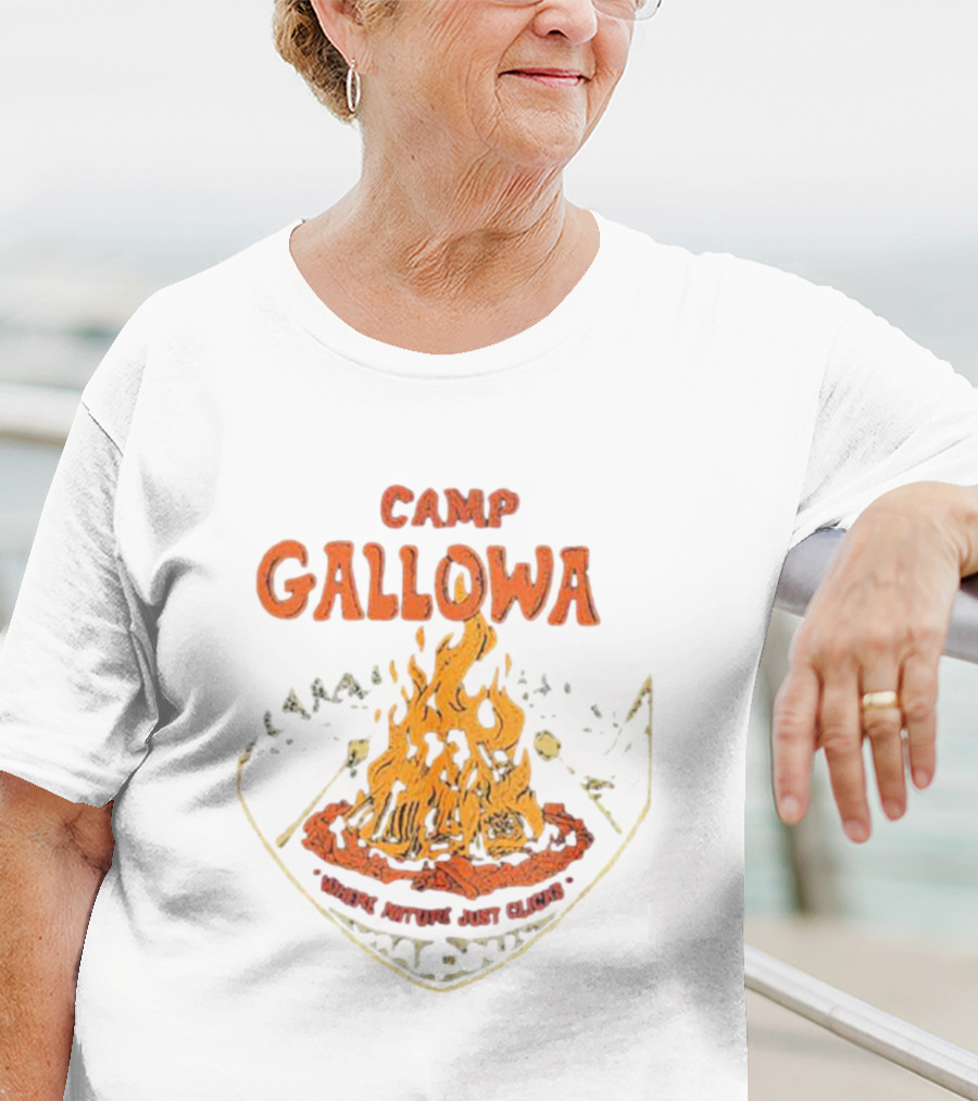 Camp Galloway Where Nature Just Clicks Campfire Adventure T-Shirt