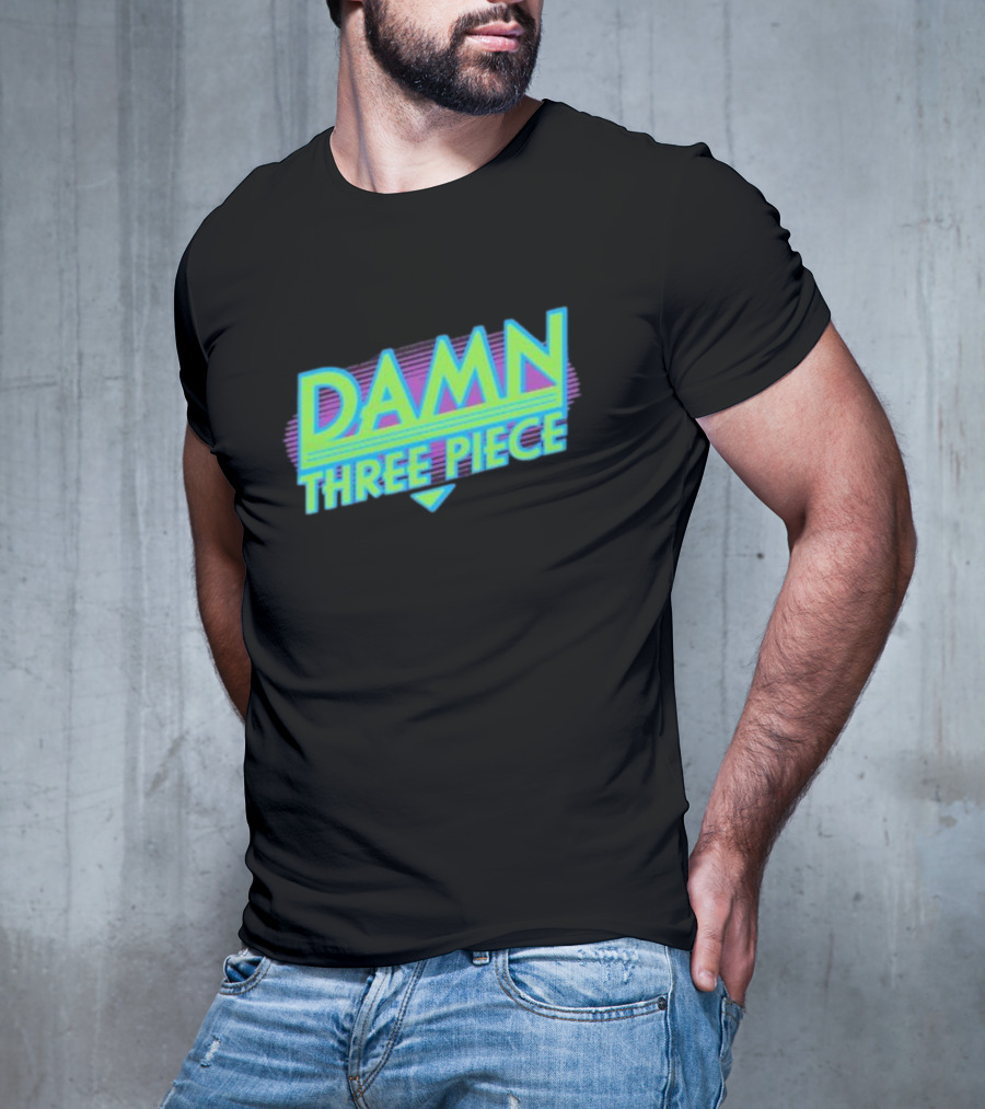 Damn Three Piece Retro Neon T-Shirt
