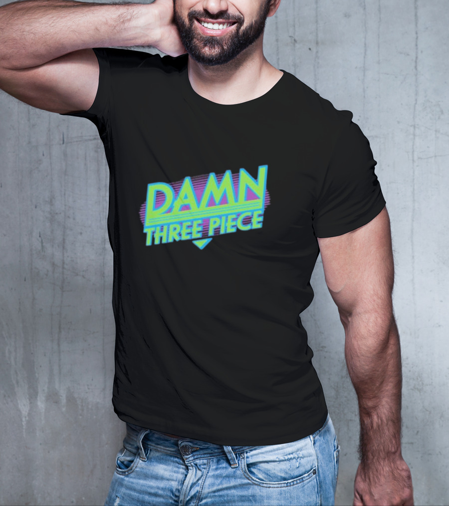 Damn Three Piece Retro Neon T-Shirt