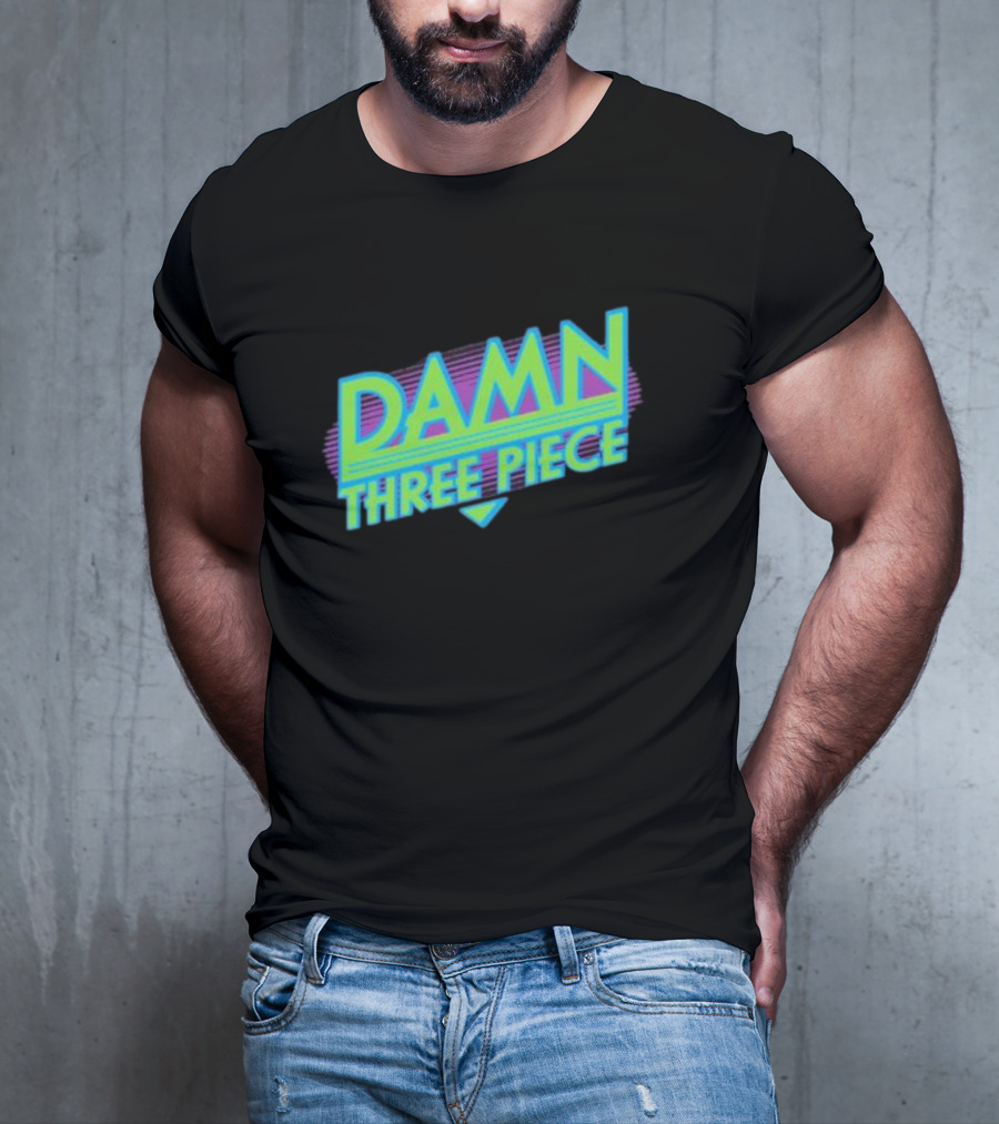 Damn Three Piece Retro Neon T-Shirt
