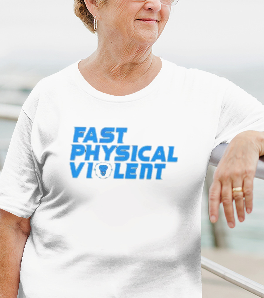 Detroit Football Fast Physical Violent Lion T-Shirt