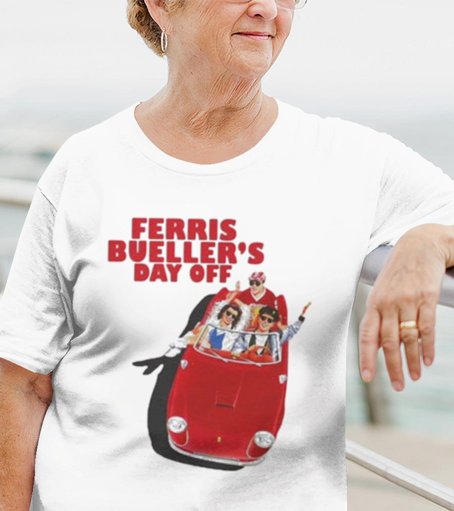 Ferris Bueller's Day Off Red Convertible Ride T-Shirt